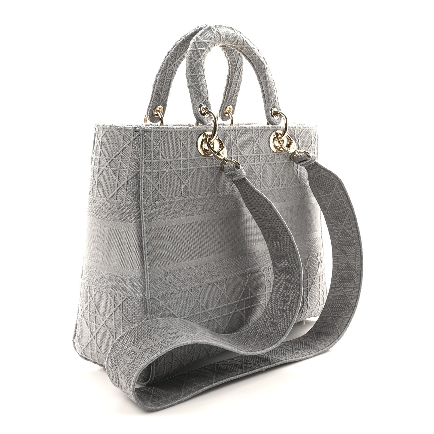 Canvas Embroidered Cannage Lady D-Lite Gray