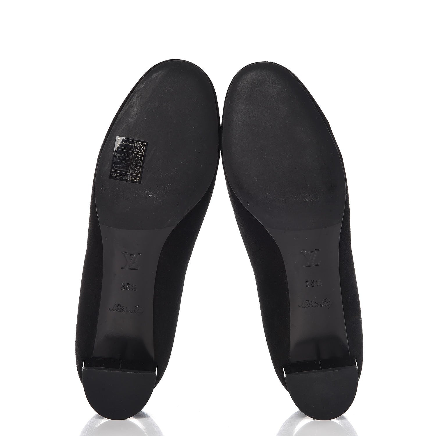 Louis Vuitton Suede Uniformes Bow Pumps 36.5 Black 7 of 10