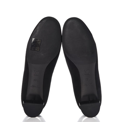 Louis Vuitton Suede Uniformes Bow Pumps 36.5 Black 7 of 10