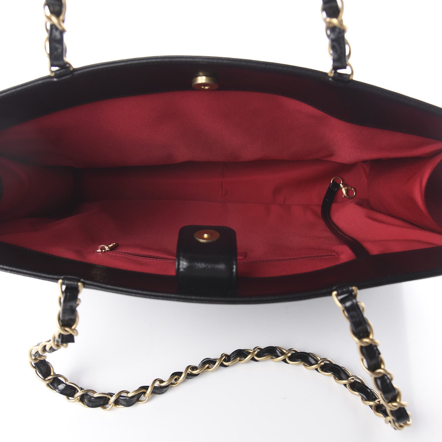 Chanel Shiny Aged Calfskin Shopping Bag Black 4 of 9