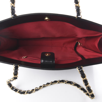 Chanel Shiny Aged Calfskin Shopping Bag Black 4 of 9