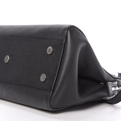 Saint Laurent Grained Calfskin Small Cabas Rive Gauche Black 7 of 13