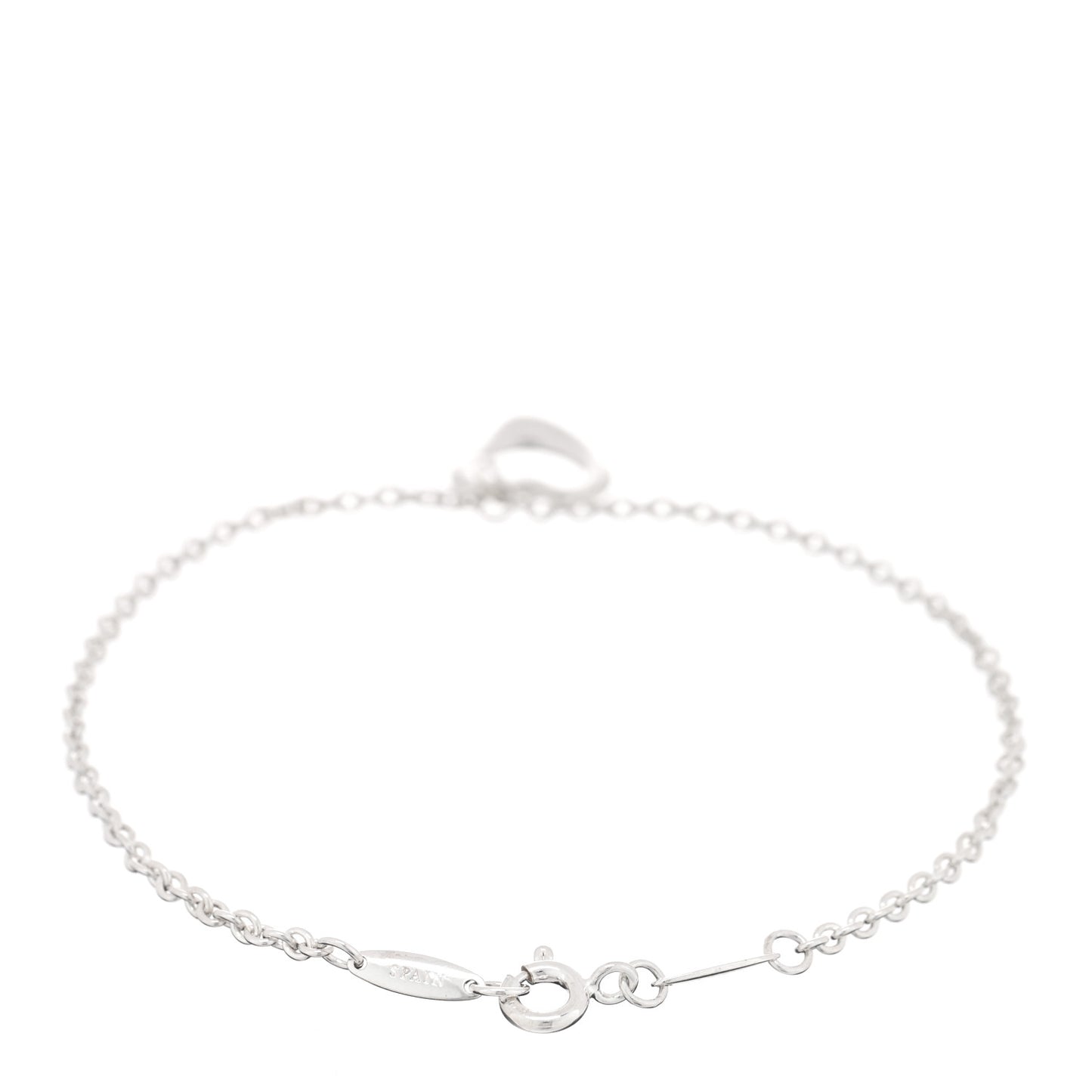 Sterling Silver Elsa Peretti Open Heart Charm Bracelet