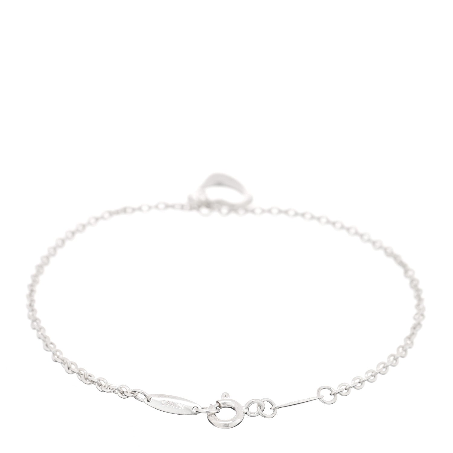 Tiffany Sterling Silver Elsa Peretti Open Heart Charm Bracelet 2 of 4