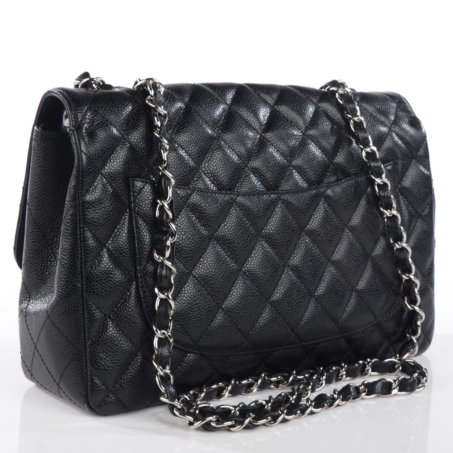 Caviar Quilted Jumbo Single Flap Black