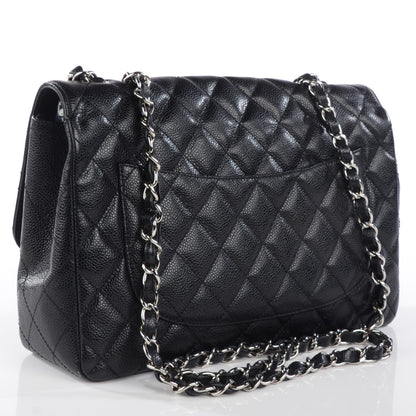 Chanel Caviar Quilted Jumbo Single Flap Black 3 of 8