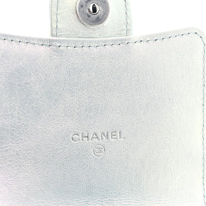 Chanel Iridescent Lambskin Quilted CC Phone Holder Blue 6 of 12