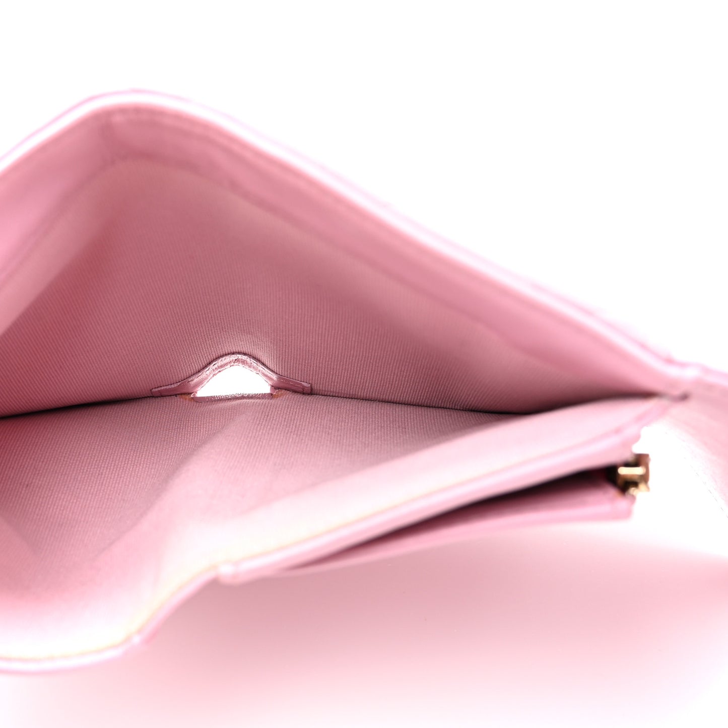 Lambskin Quilted Medium Flap Wallet Pink