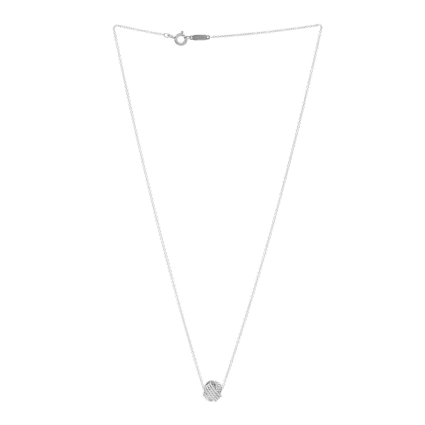 Sterling Silver Twist Knot Pendant Necklace