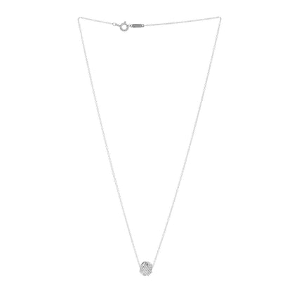 Tiffany Sterling Silver Twist Knot Pendant Necklace 3 of 4