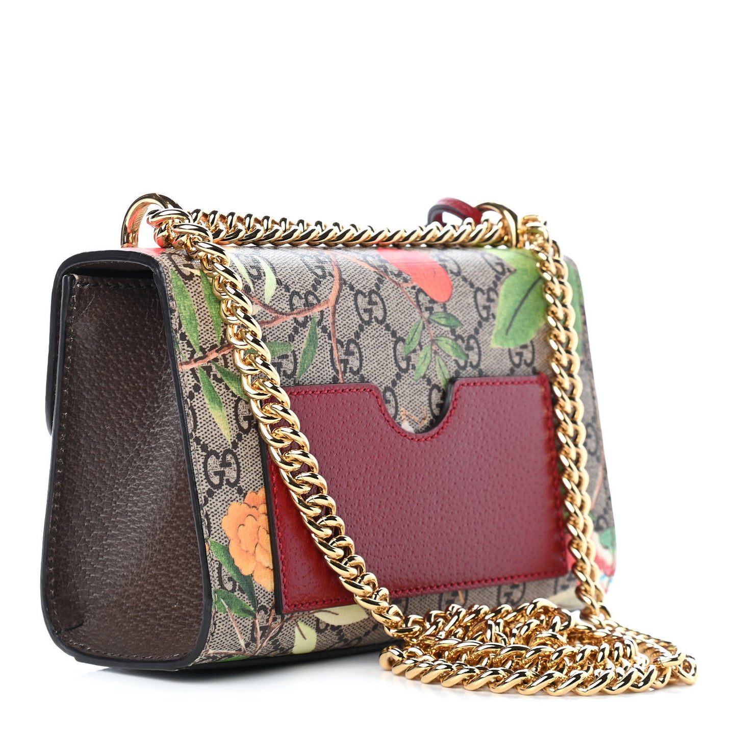 GG Supreme Monogram Tian Small Padlock Shoulder Bag Beige Multicolor New Acero