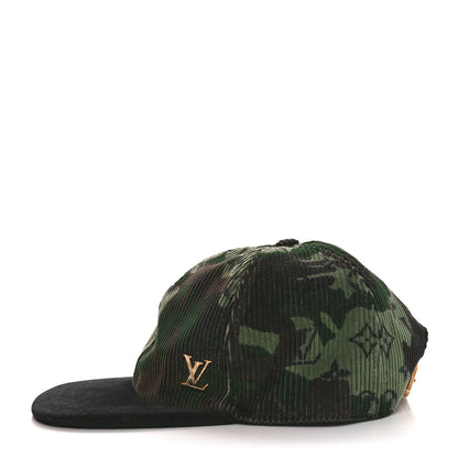 Louis Vuitton Camoflauge Velvet Monogram Cap 58 Black 4 of 8