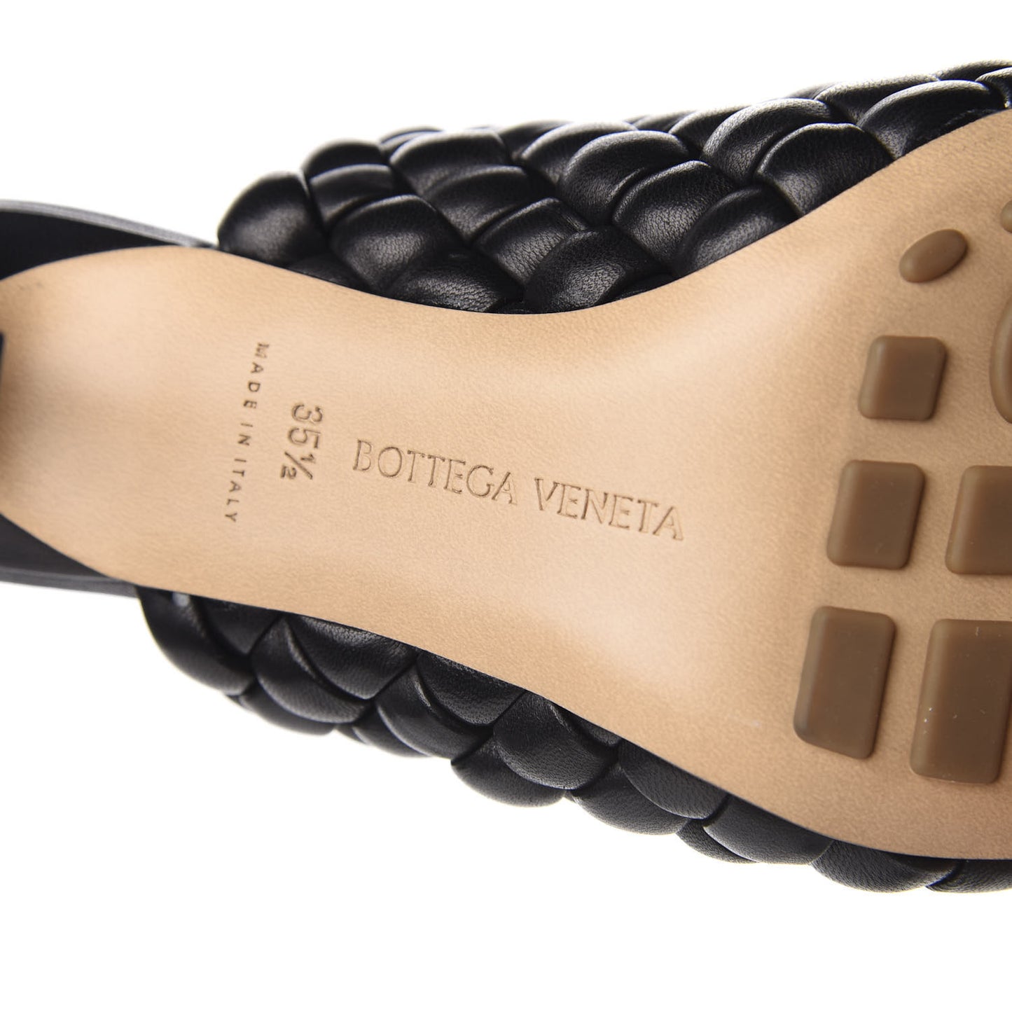Nappa Padded Intreccio The Curve Sandals 35.5 Black