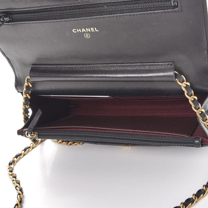 Chanel Aged Calfskin Quilted Reissue Wallet On Chain WOC Black 5 of 9