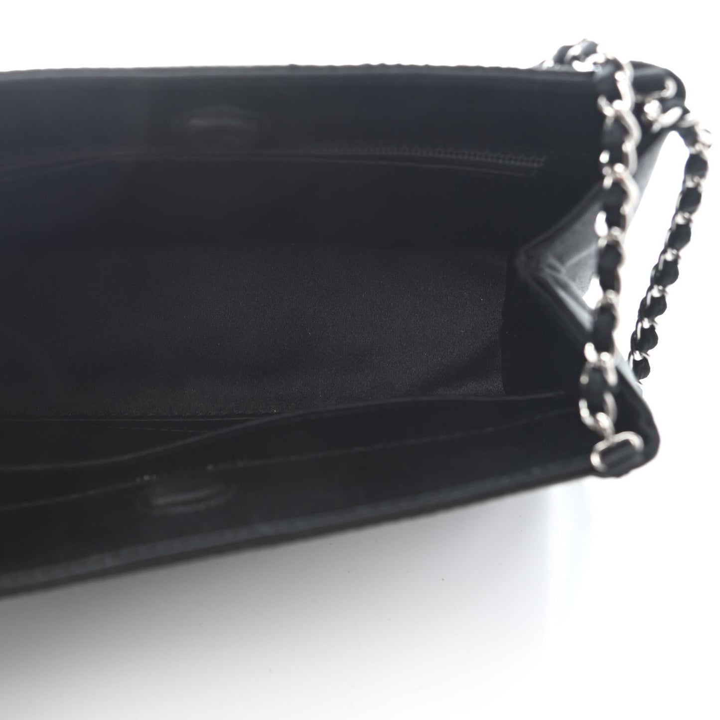Satin Evening Bag Black