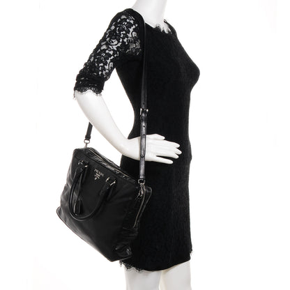 Prada Nappa Leather Antique Satchel Nero Black 2 of 10