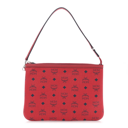 MCM Visetos Liz Shopper Tote Pouch Ruby Red 1 of 10
