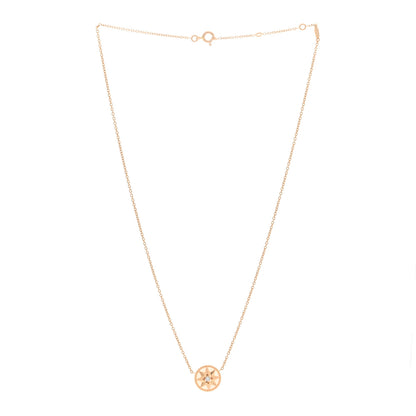 Christian Dior 18K Rose Gold Diamond Pink Opal Rose Des Vents Necklace 2 of 4