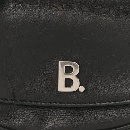 Balenciaga Calfskin Soft B Round Crossbody Bag XS Black 7 of 9