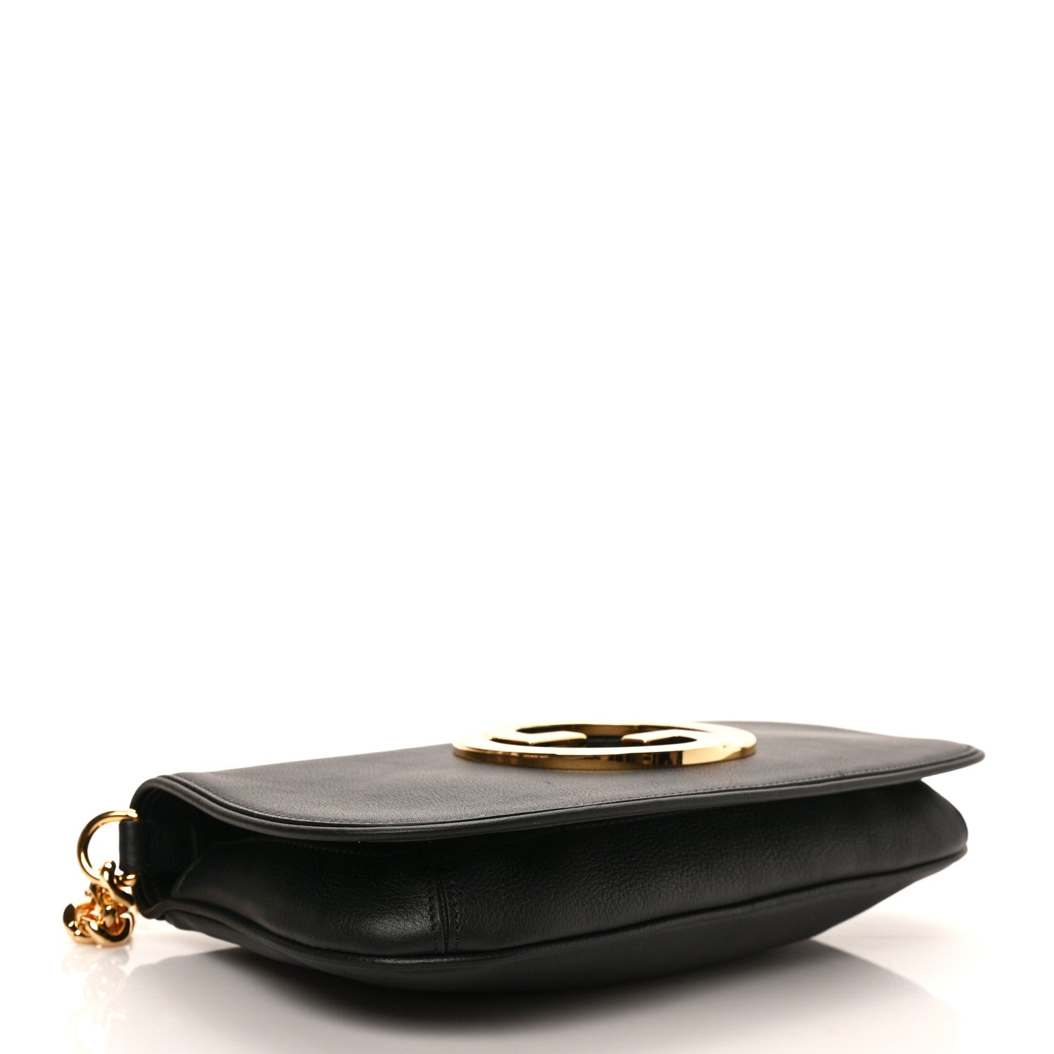 Gucci Roxy Calfskin Blondie Chain Shoulder Flap Bag Black 4 of 8