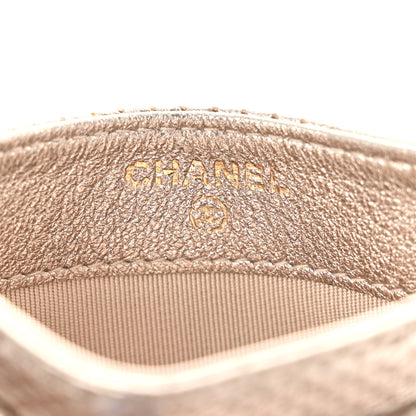 Chanel Metallic Calfskin Pixel Effect Card Holder Pink 6 of 9