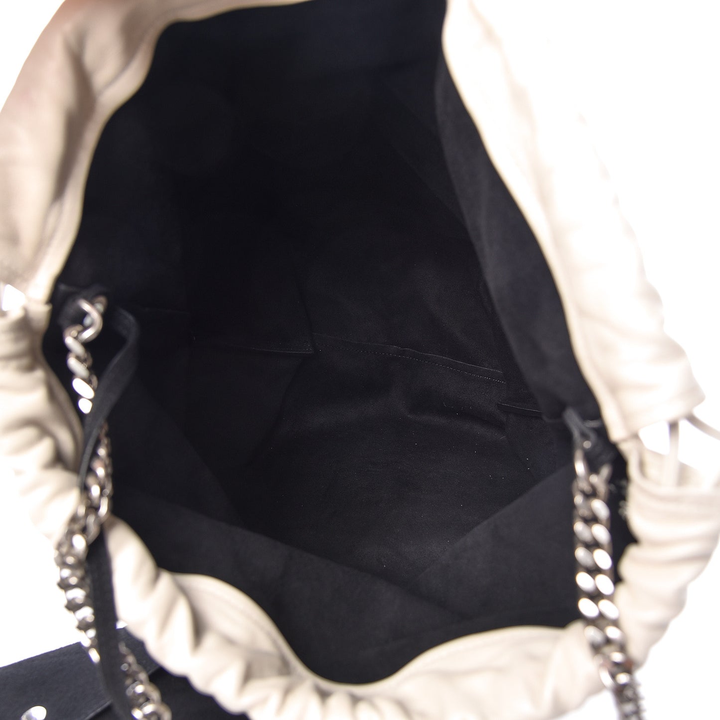 Lambskin Teddy Drawstring Bag Blac Vintage
