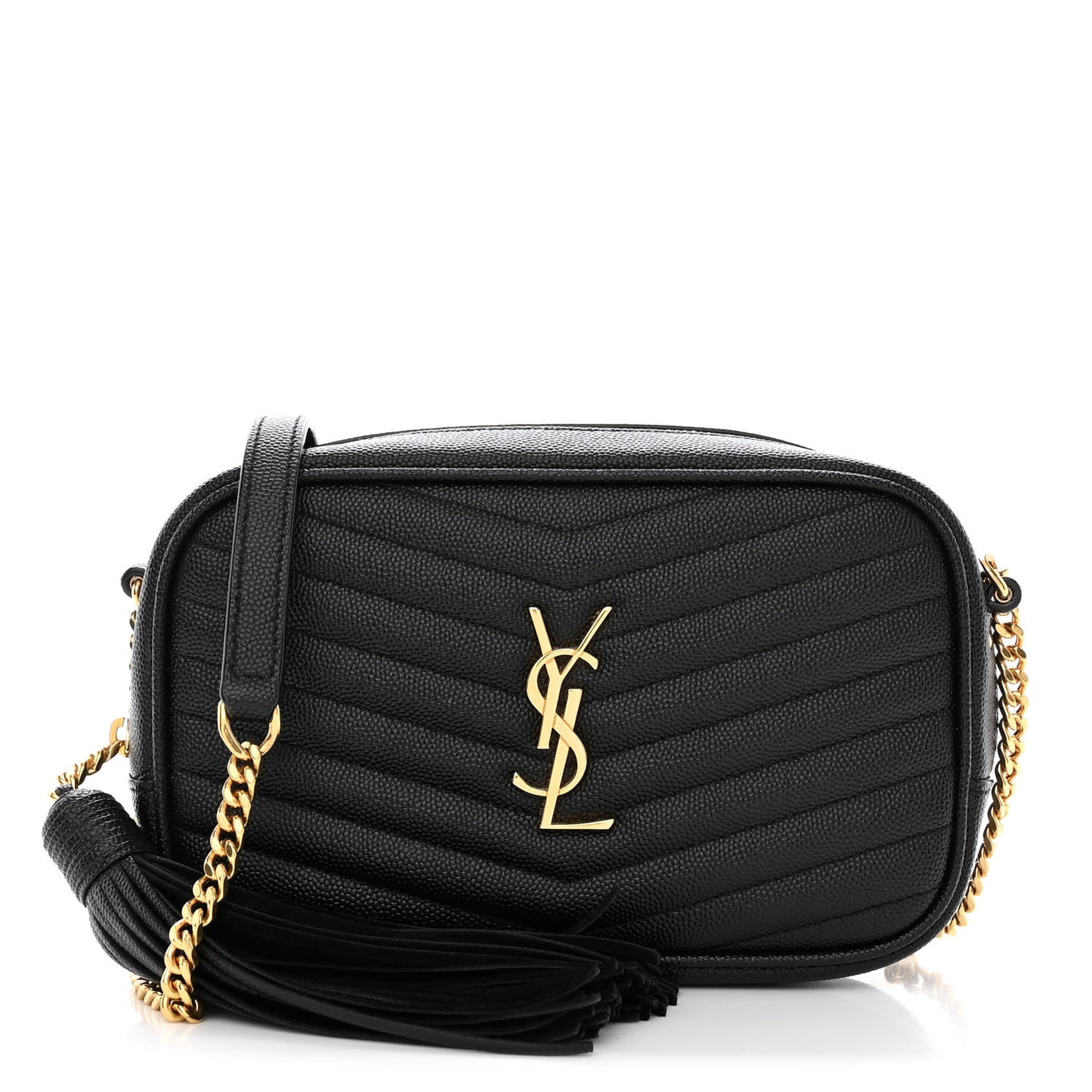 Grain De Poudre Matelasse Monogram Mini Lou Camera Bag Black