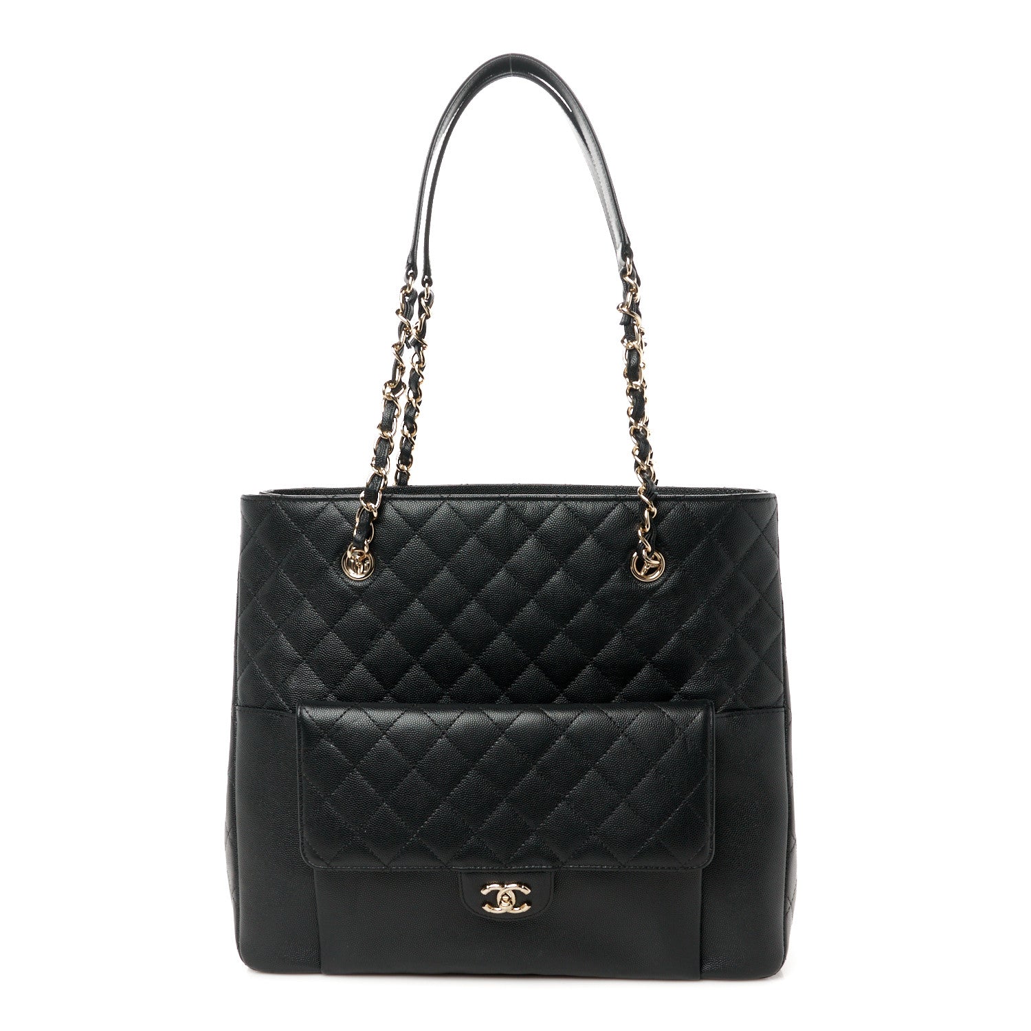 Chanel Caviar Quilted Pocket Large Tote Black 1 of 11