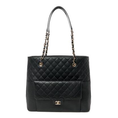 Chanel Caviar Quilted Pocket Large Tote Black 1 of 11
