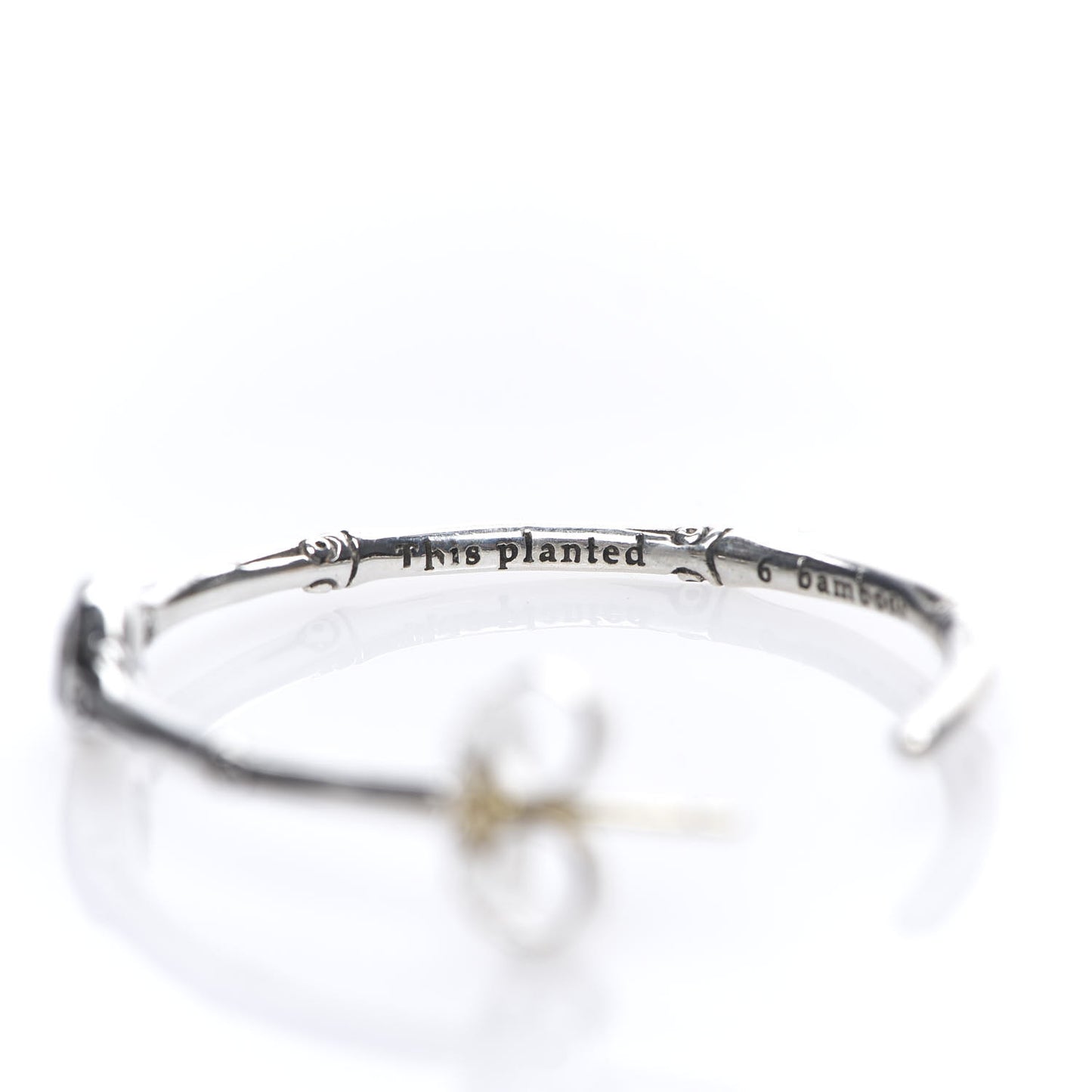 JOHN HARDY Sterling Silver Smoky Quartz Bamboo Hoop Earrings