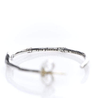 Louis Vuitton JOHN HARDY Sterling Silver Smoky Quartz Bamboo Hoop Earrings 6 of 8