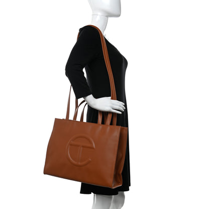 Telfar Vegan Leather Medium Shopping Bag Tan 2 of 10