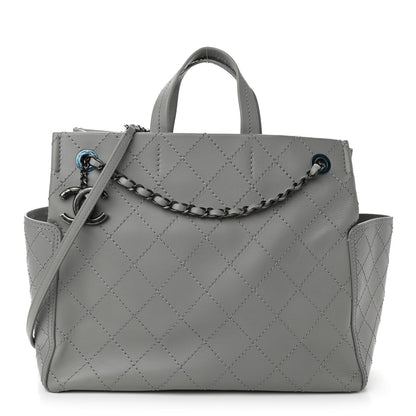 Chanel Grained Calfskin Small CC Pocket Tote Grey 1 of 11