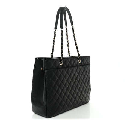 Chanel Caviar Quilted Large CC Shopping Tote Black 4 of 21