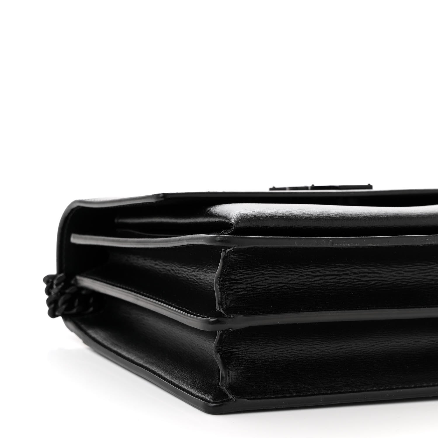 Saint Laurent Calfskin Medium Monogram Monochrome Sunset Black 9 of 10