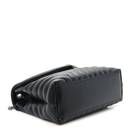 Saint Laurent Calfskin Y Quilted Monogram Medium Loulou Chain Satchel Black 3 of 10