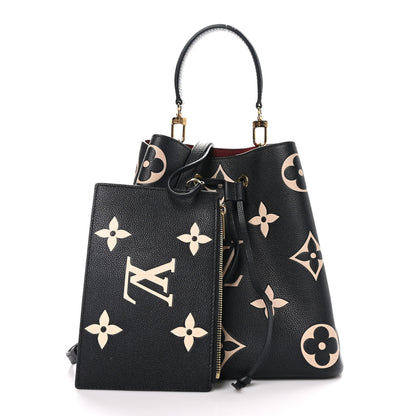 Louis Vuitton Empreinte Monogram Giant Neonoe MM Black Beige 3 of 12