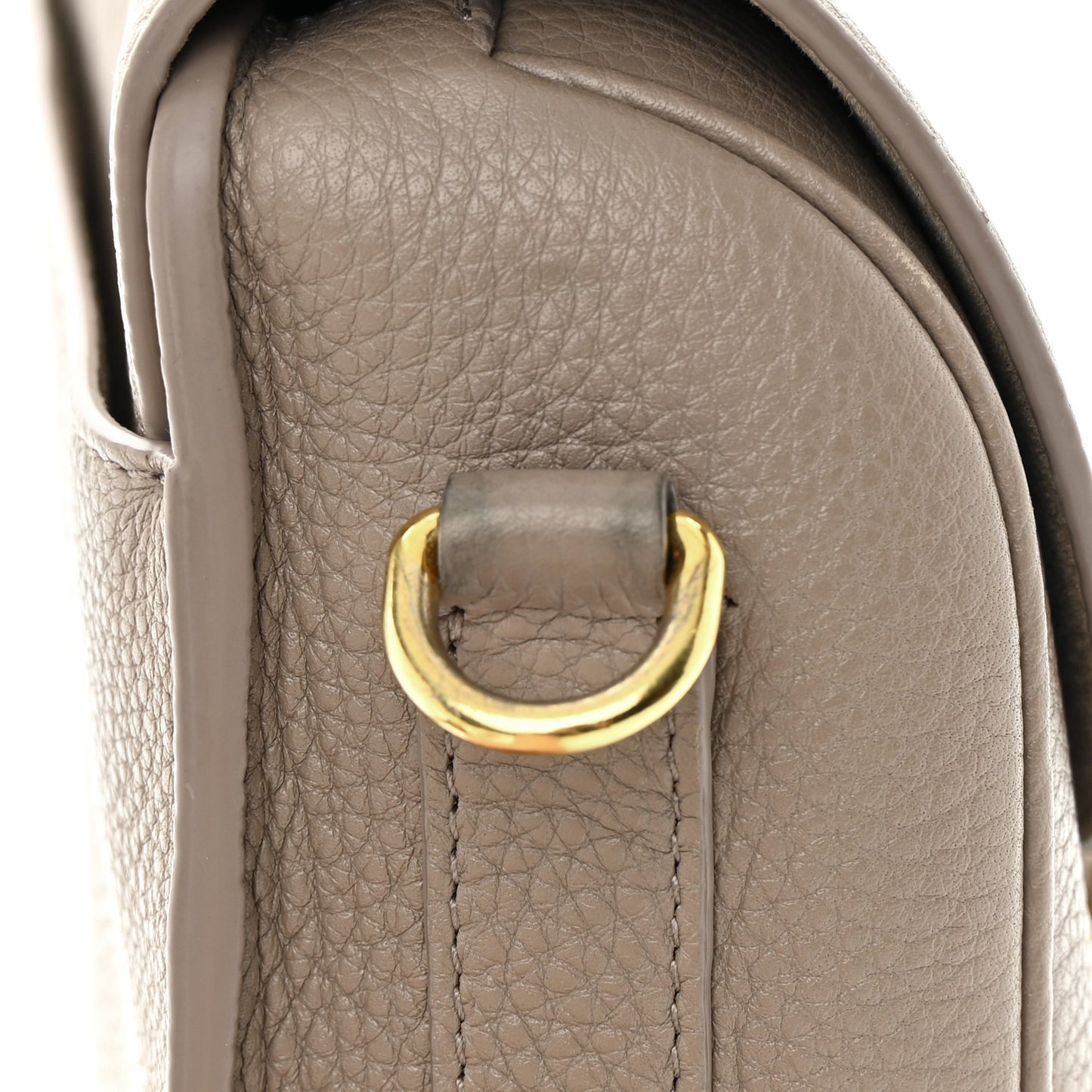 Grained Calfskin Medium Bobby Flap Taupe