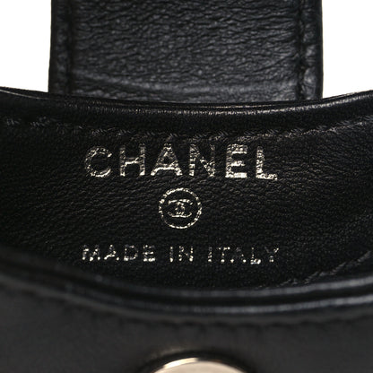 Chanel Lambskin Patent Calfskin Camellia Phone Case Black 4 of 8