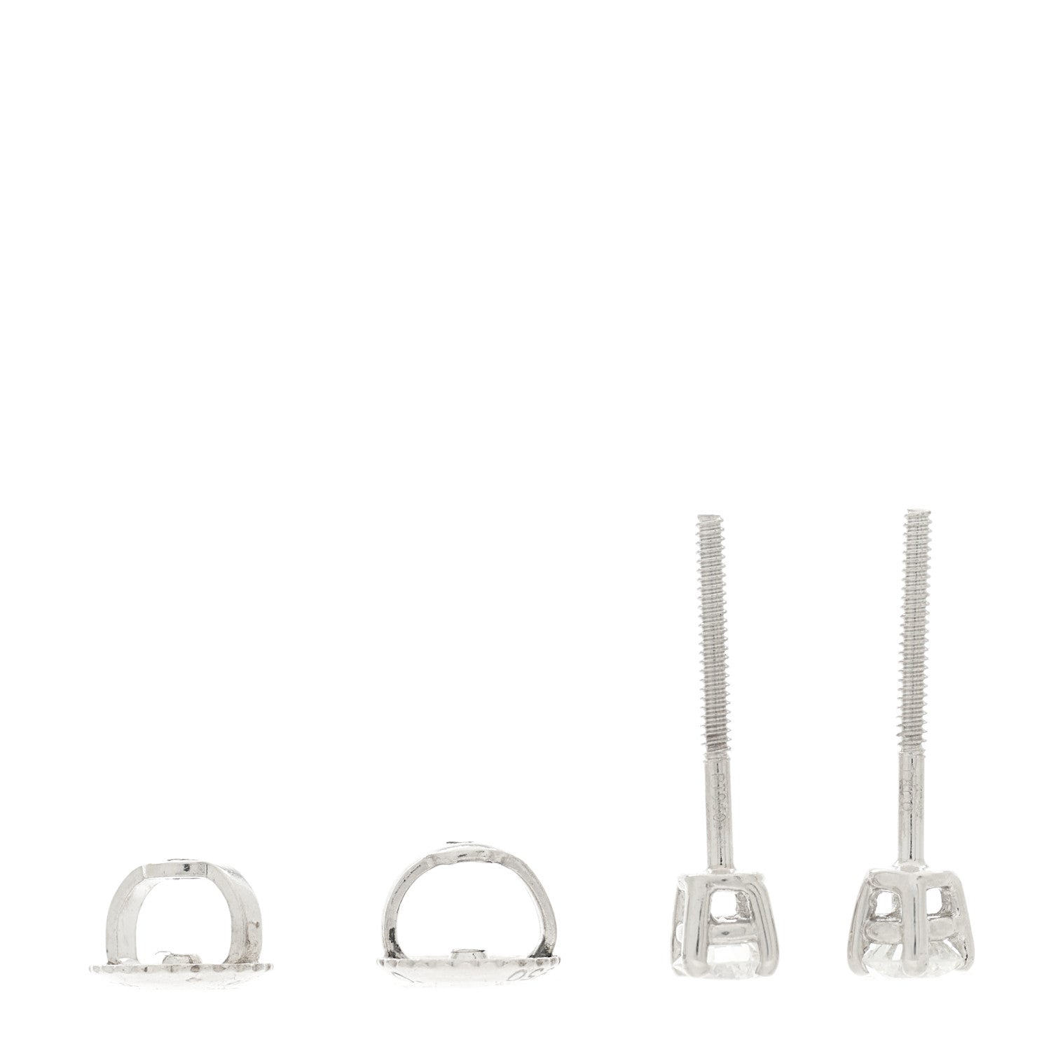 Tiffany Platinum Diamond .25ctw Solitaire Earrings 3 of 4