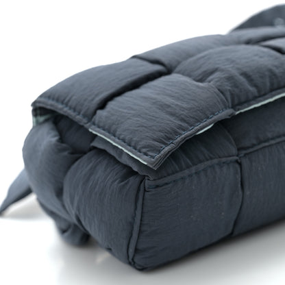 Bottega Veneta Nylon Intrecciato Padded Tech Mini Cassette Belt Bag Deep Blue Pale Blue 9 of 13