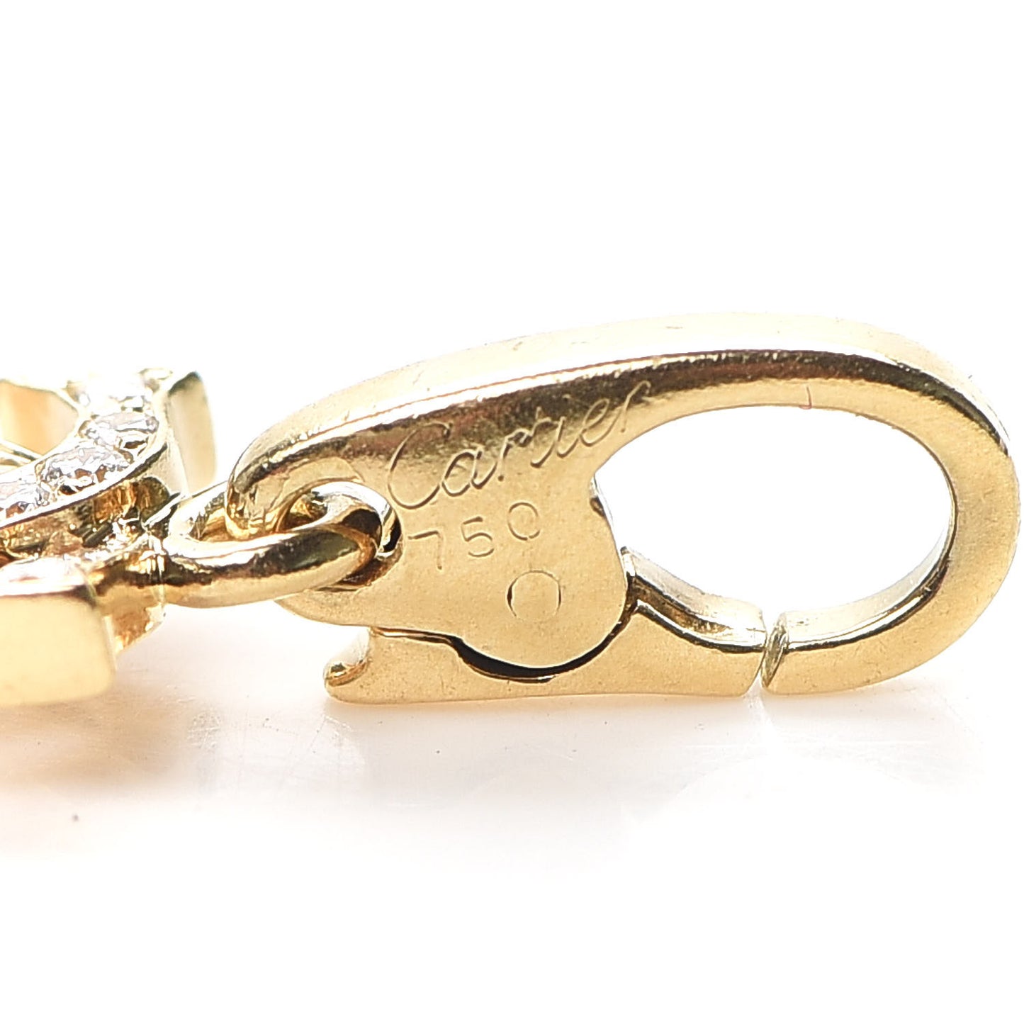 18K Yellow Gold Diamond Logo Charm