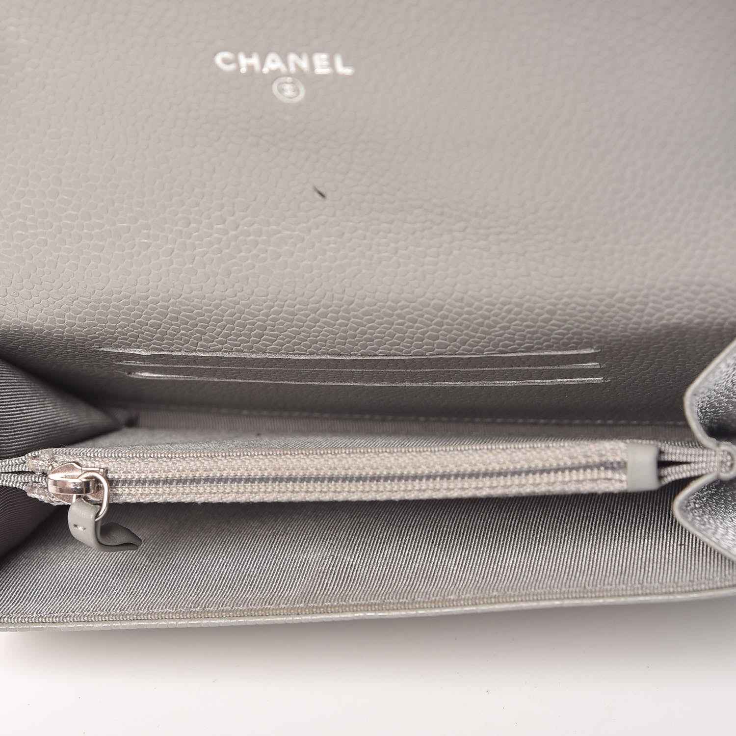 Chanel Caviar Quilted Small Flap Wallet Grey 5 of 8