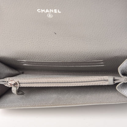 Chanel Caviar Quilted Small Flap Wallet Grey 5 of 8