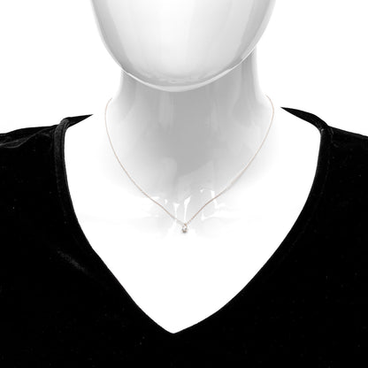Tiffany 18K Rose Gold Diamond .17ct Solitaire Pendant Necklace 2 of 6
