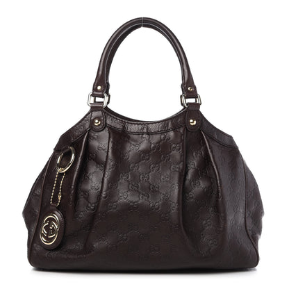 Gucci Guccissima Medium Sukey Tote Chocolate 1 of 10