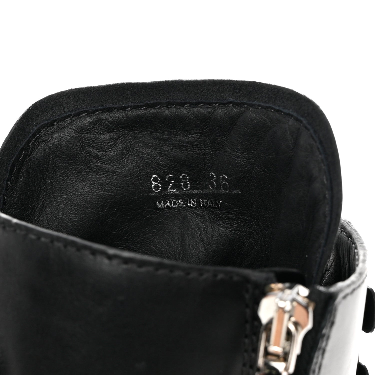 Prada Vitello Lux Nylon Metal Triangle Logo Monolith Pouch Pocket 55mm Tall Combat Boots 36 Black 7 of 13