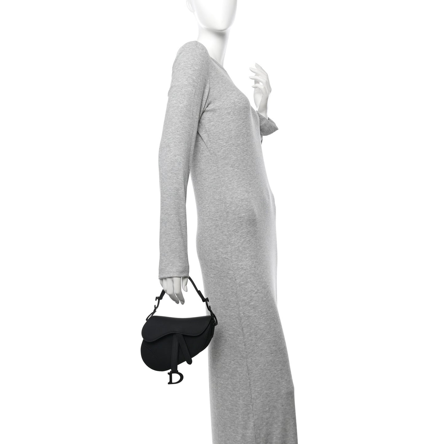 Ultra Matte Calfskin Mini Saddle Bag Black