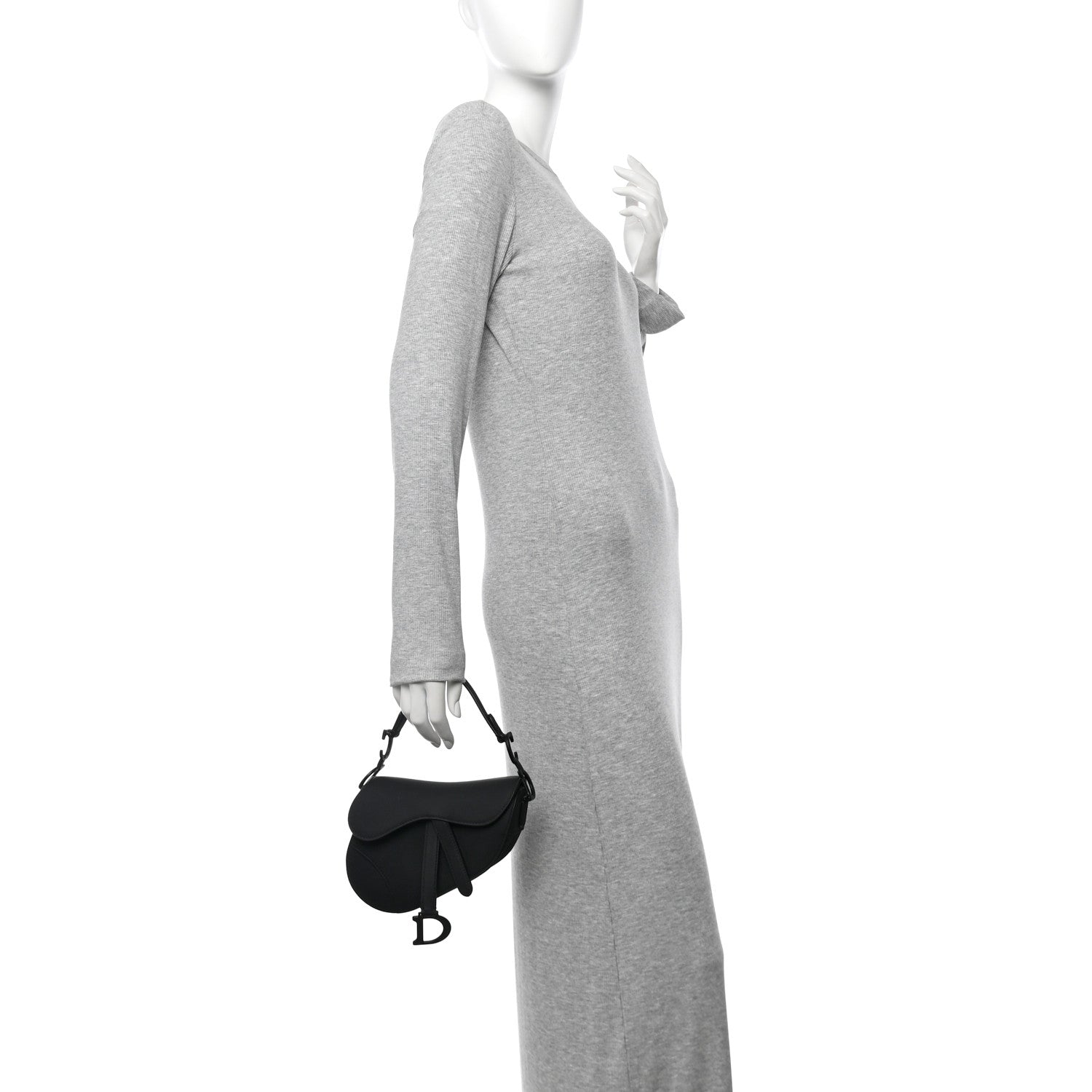 Christian Dior Ultra Matte Calfskin Mini Saddle Bag Black 2 of 10