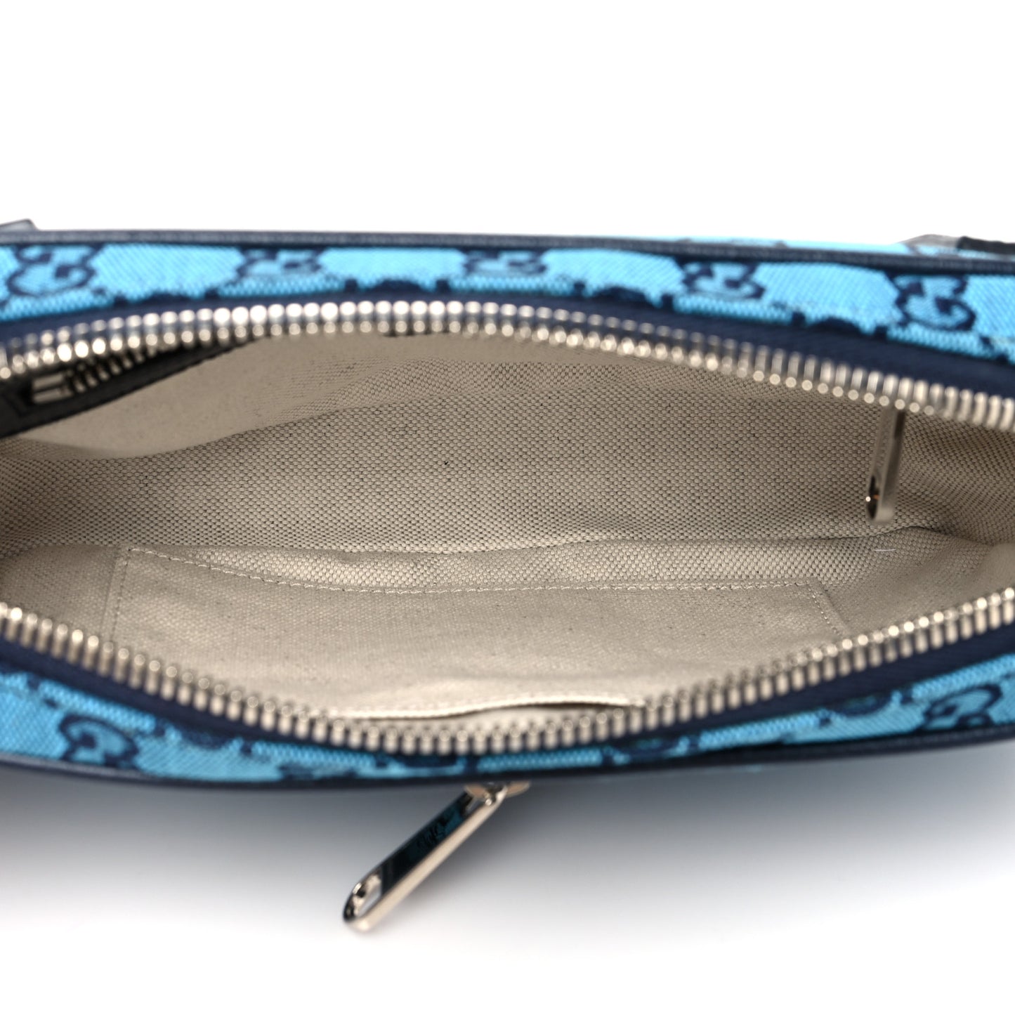 Monogram Multicolor Textured Calfskin Retro Interlocking G Belt Bag Light Blue